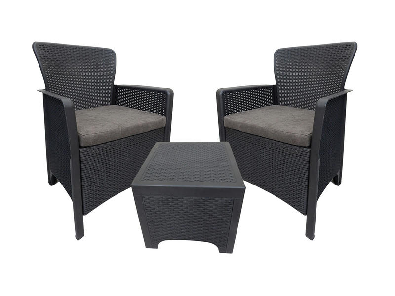Комплект мебели b:rattan Maryland, антрацит (2 подушки)