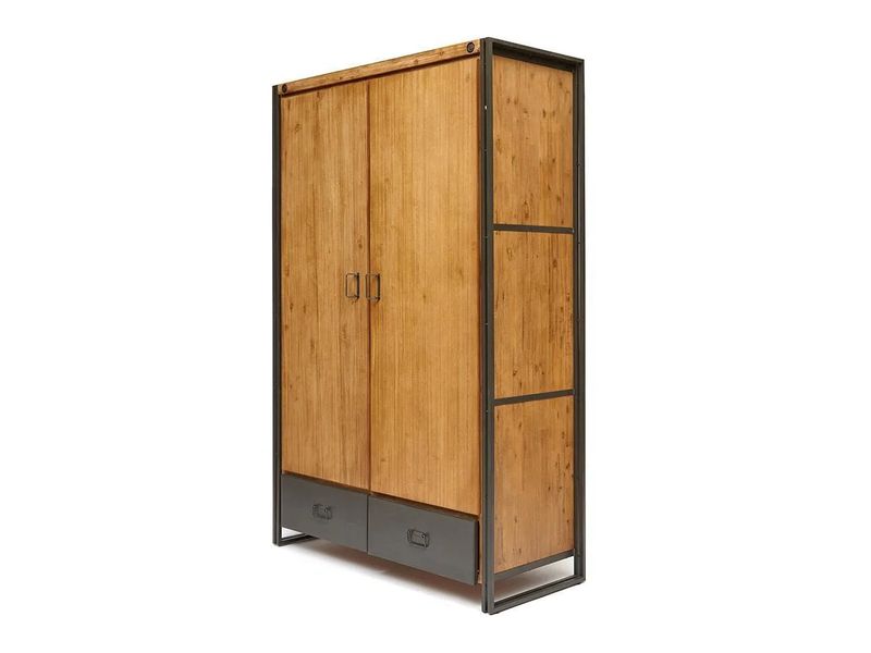 Шкаф CITY ( mod. CTY B06 ) 140х60х220см коричневый дым (smoke brown B034)