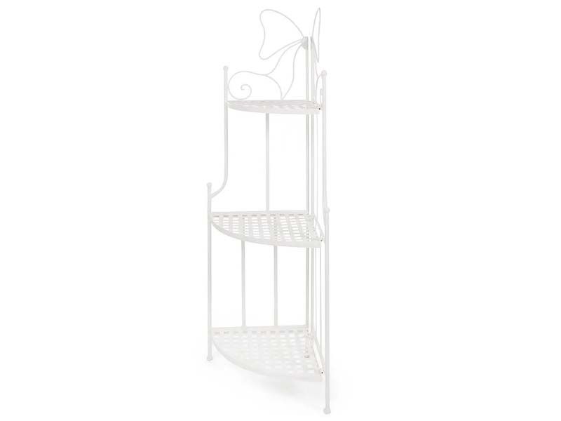 Угловая этажерка 003 36х36х120см butter white