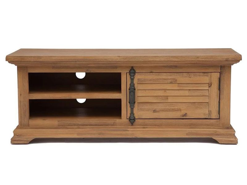 TV тумба малая AVIGNON( mod. PRO-L07-130 ) дерево акация, 130х45х50см, Натуральный (Brushed Ash color)