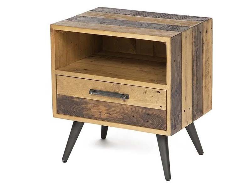 Тумба LARGO (mod. LAR B02A) дерево акация, 60х55х40см, brown recycled