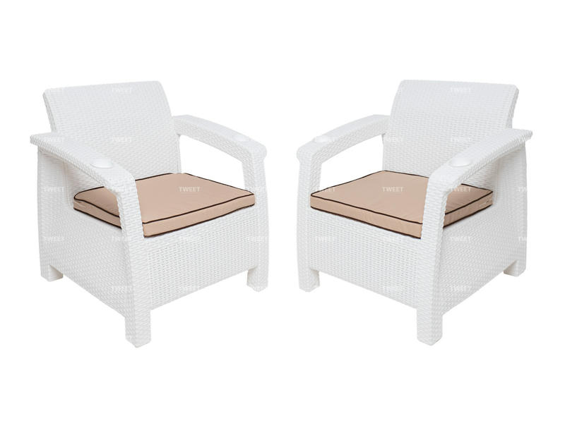 Комплект кресел TWEET Double Seat, цвет: белый