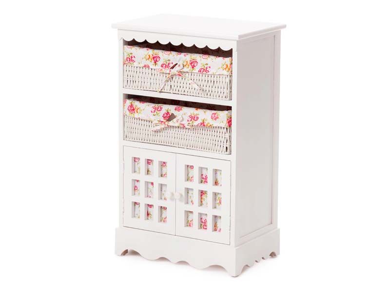 Комод с 2-мя корзинами LE RAY ( mod.TT-WC004 ) МДФ+Павловния, 45*30*73, Белый (White)