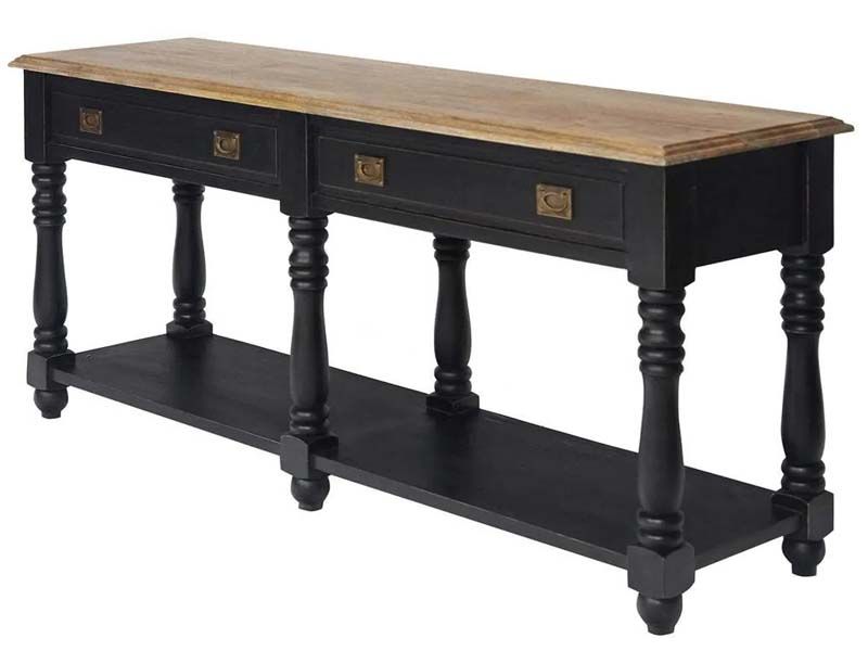 Консоль BLACK LABEL (mod. WA-0027) 180x50x78 см черный/натуральный