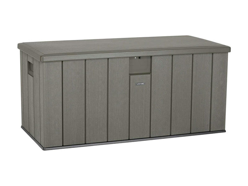 Сундук пластиковый WoodLook, 570 л, серый