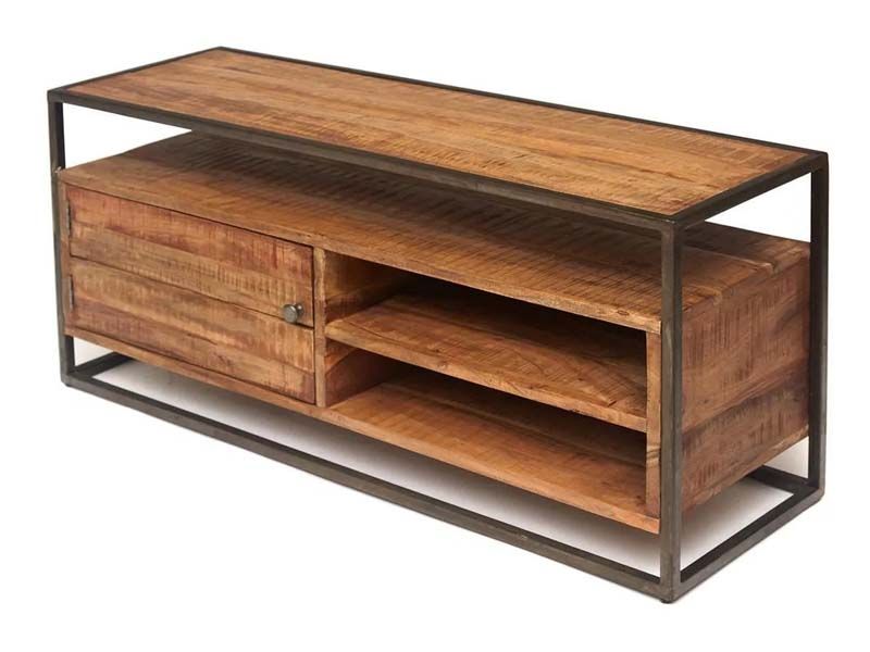 TV тумба GRISSEN (mod. G05732) дерево акация/метaлл, 120х40х55см, хела/металл натуральный