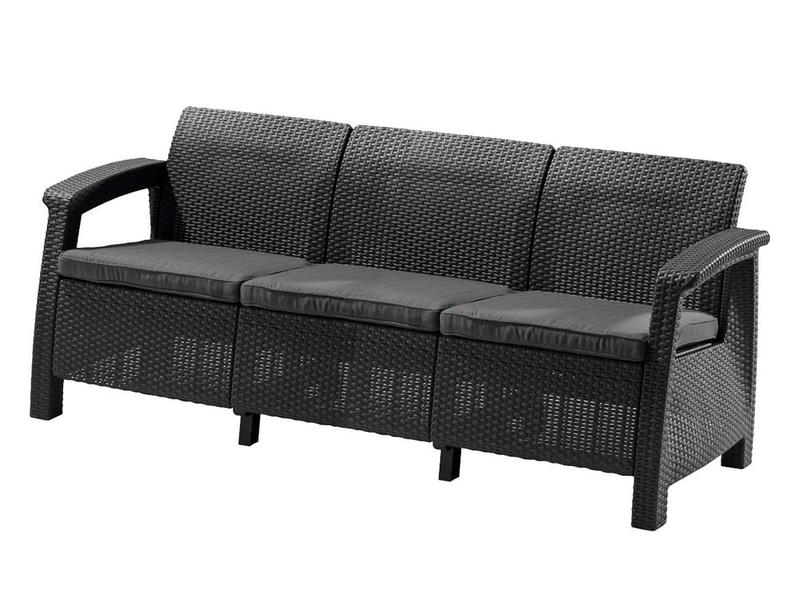 Комплект мебели Corfu Russia Love Seat Max (3х мест.диван), графит