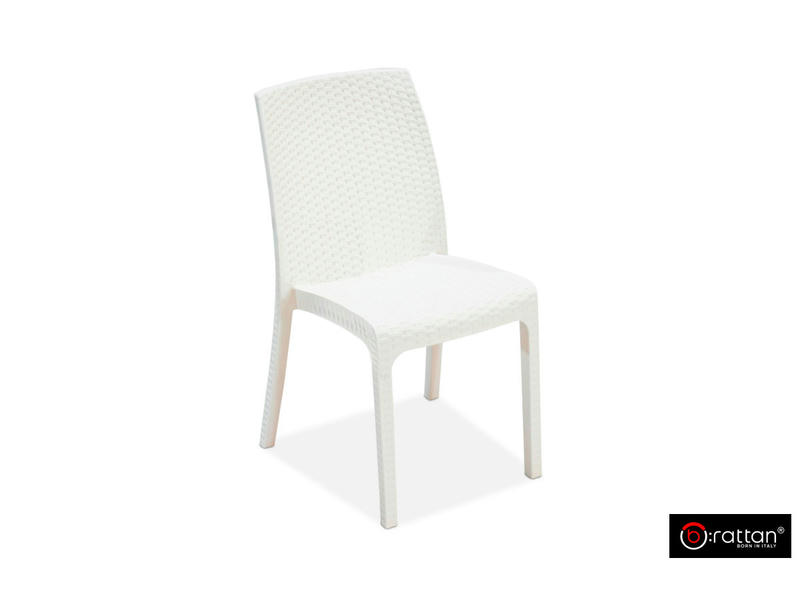 Стул B:rattan VIRGINIA без подлокотников, белый