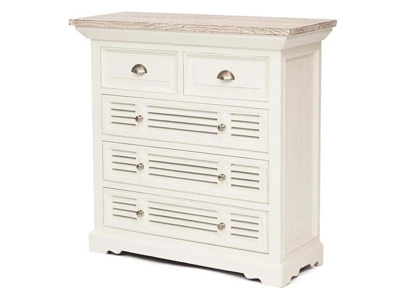 Комод RIVIERA ( mod.2149A) дерево манго, 102х40х100см, Antique white/white wash