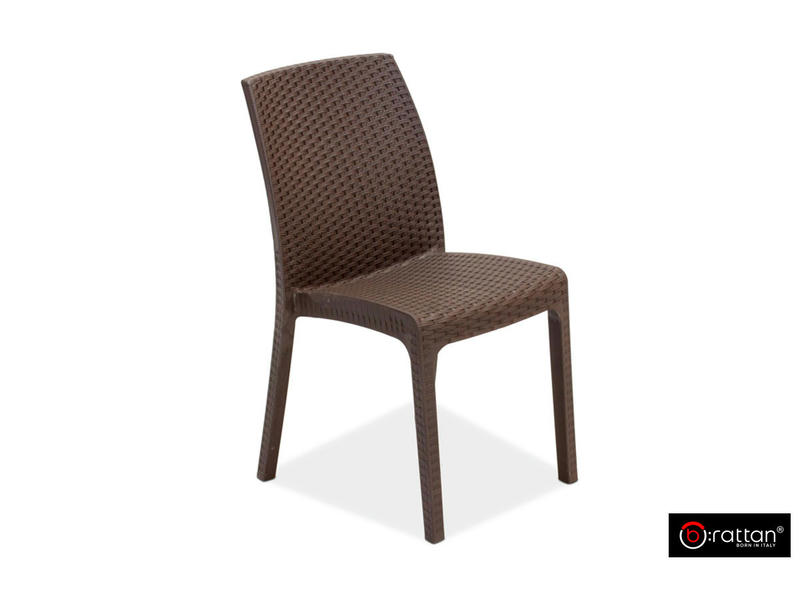 Стул B:rattan VIRGINIA без подлокотников, коричневый