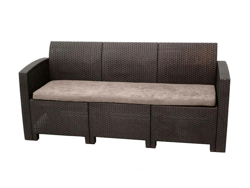 Диван трехместный b:rattan Arizona, венге (3-х местная подушка)