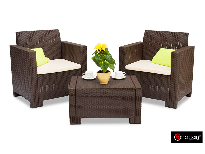 Комплект мебели NEBRASKA TERRACE Set (стол, 2 кресла), венге