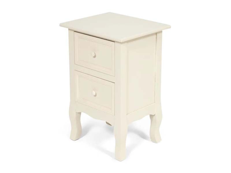 Тумба с 2 ящиками (mod. HX20-520 S) paulownia/мдф, 40*34*60, butter white (слоновая кость)